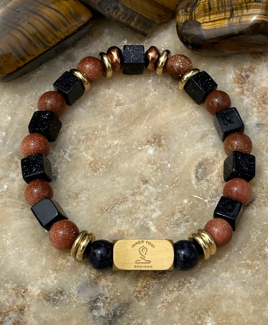 Golden Azure Bracelet: Joy, Positivity, & Boundless Abundance!